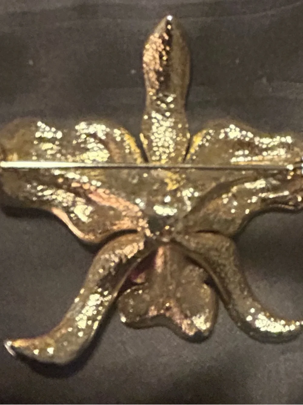 Stanley Pink Orchid Brooch with Pearl Clusters - Picture 2 of 3
